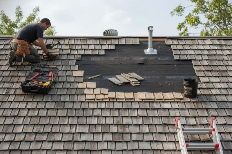 Hip Roof Shingle Repair